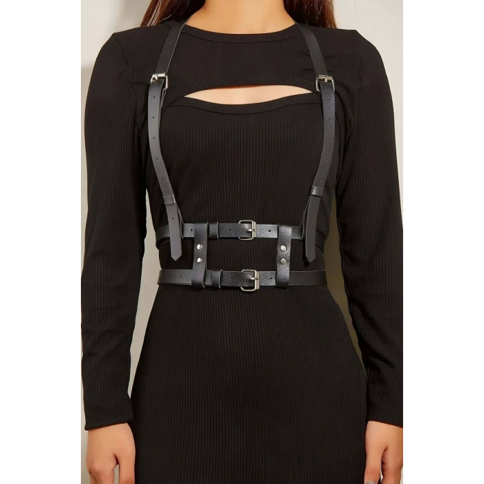 Omuzdan Askılı Delden İki Sıralı Kemer Harness - APFT941