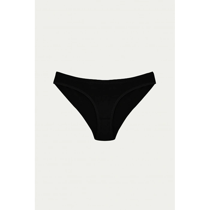 Pamuklu Siyah Beyaz Ten Rengi 3lü Külot