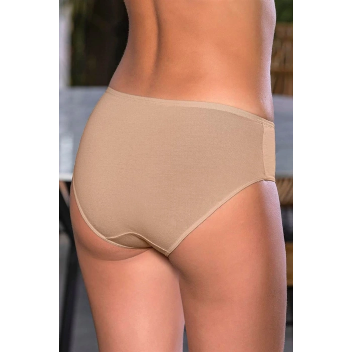 Pamuklu Yüksek Bel Slip Külot Ten