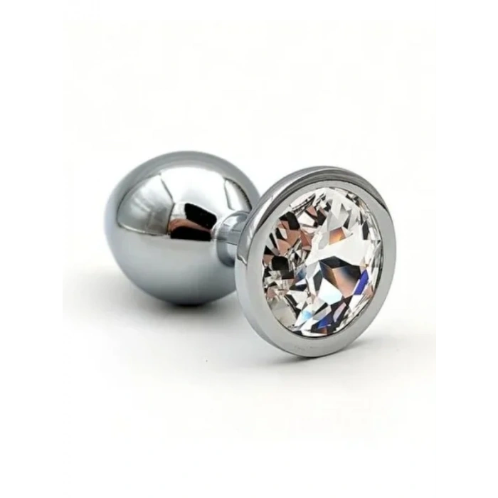 Paslanmaz Çelik Anal Plug Tıkaç Beyaz Taşlı