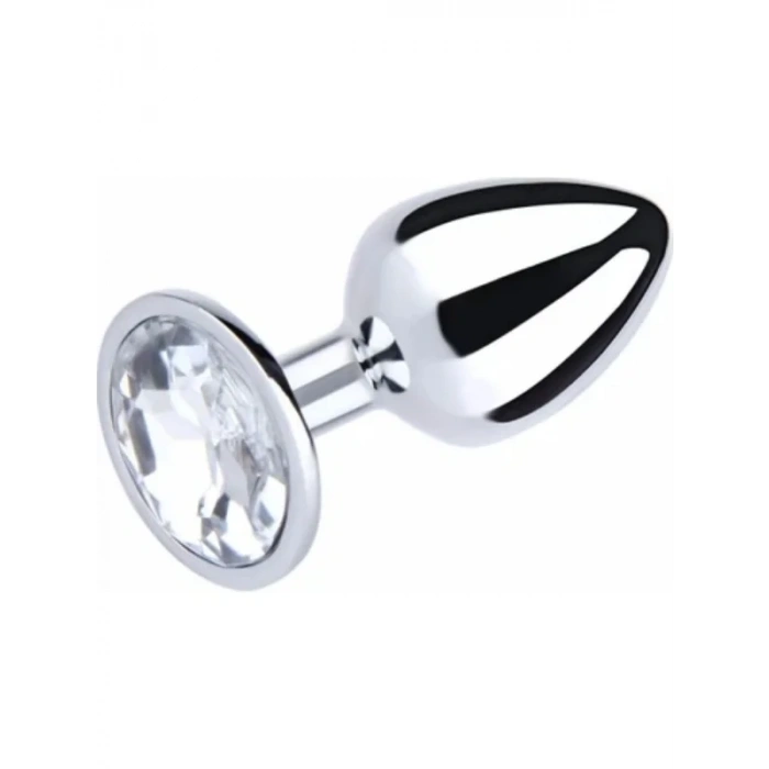 Paslanmaz Çelik Anal Plug Tıkaç Beyaz Taşlı