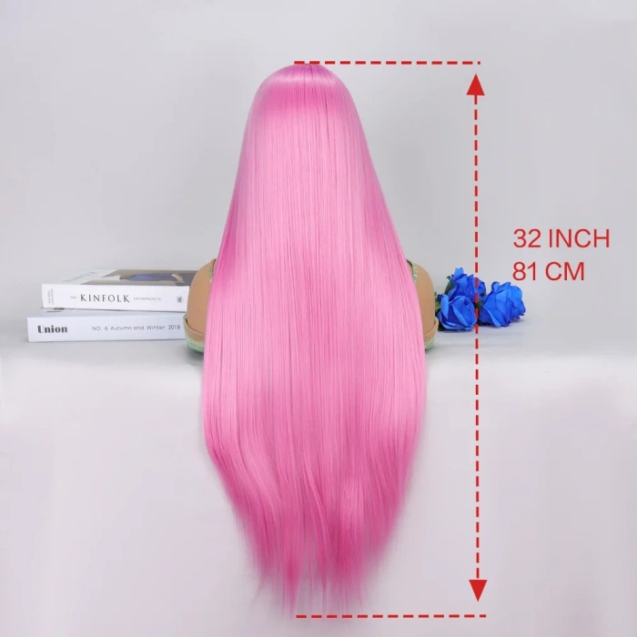 Pembe Ekstra Uzun Tül Peruk