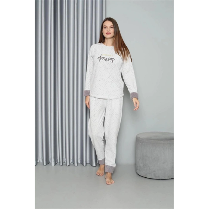 Polar Kadın Pijama Takımı Ekru