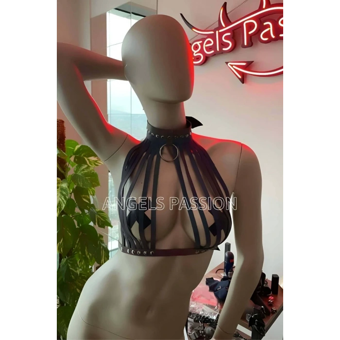 Rainbow Reflektörlü Seksi Harness Büstiyer - APFT551