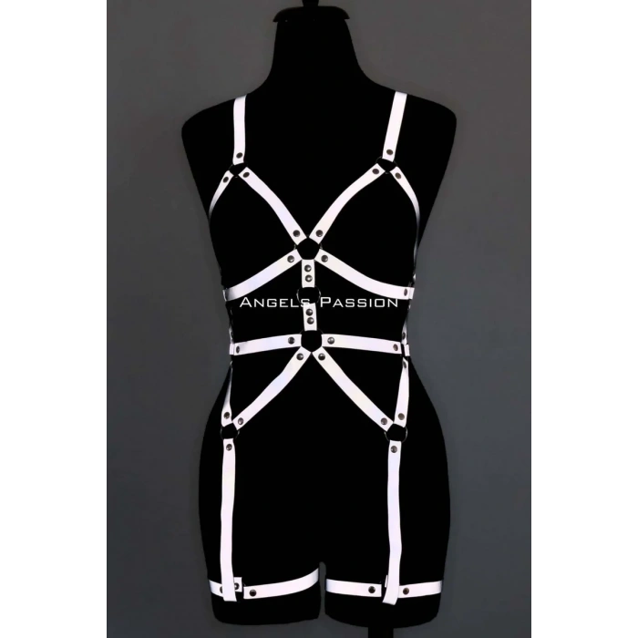 Reflektörlü Full Body Harness, Karanlıkta Yansıyan Dansçı Aksesuar - APFT461