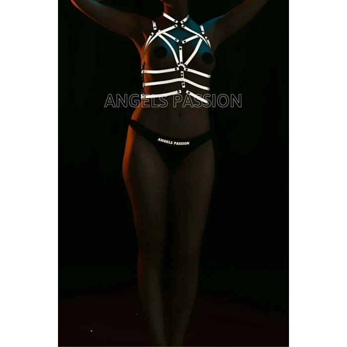Reflektörlü Göğüs Üzeri Harness Karanlıkta Parlayan Harness - APFT430