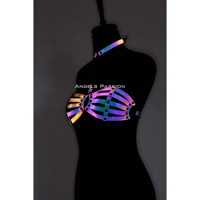 Reflektörlü Kadın İç Giyim, Reflektörlü Sütyen Harness - APFT224