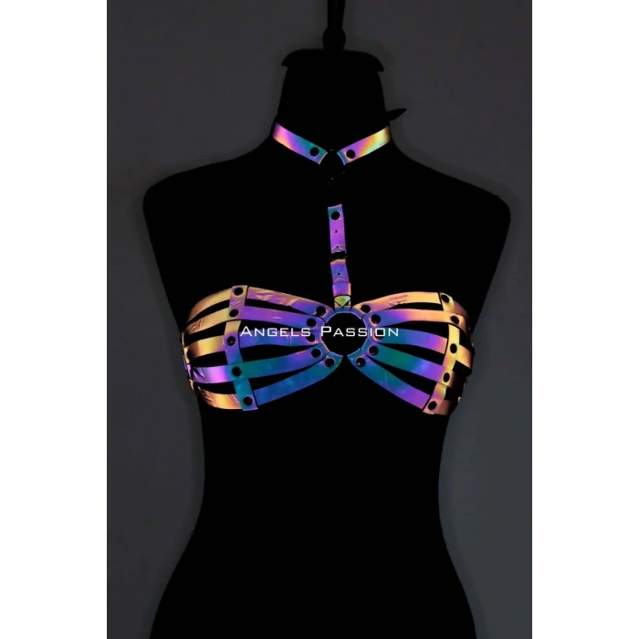 Reflektörlü Kadın İç Giyim, Reflektörlü Sütyen Harness - APFT224