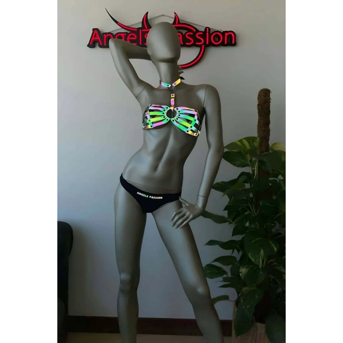 Reflektörlü Kadın İç Giyim, Reflektörlü Sütyen Harness - APFT224