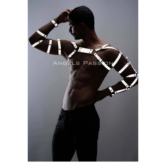 Reflektörlü (karanlıkta Yansıyan) Erkek  Bilek - Kol - Omuz Harness - Brfm5