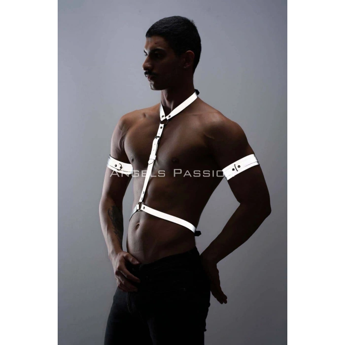 Reflektörlü Karanlıkta Yansıyan (reflektörlü) Erkek  Göğüs Ve Pazu Harness Takım - Brfm15