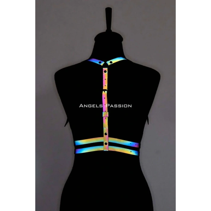 Renkli Reflektörlü Göğüs Harness, Karanlıkta Parlayan Göğüs Harness - APFT205