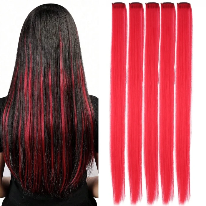 Renkli Sentetik Çıt Çıt - 5 Adet - D21