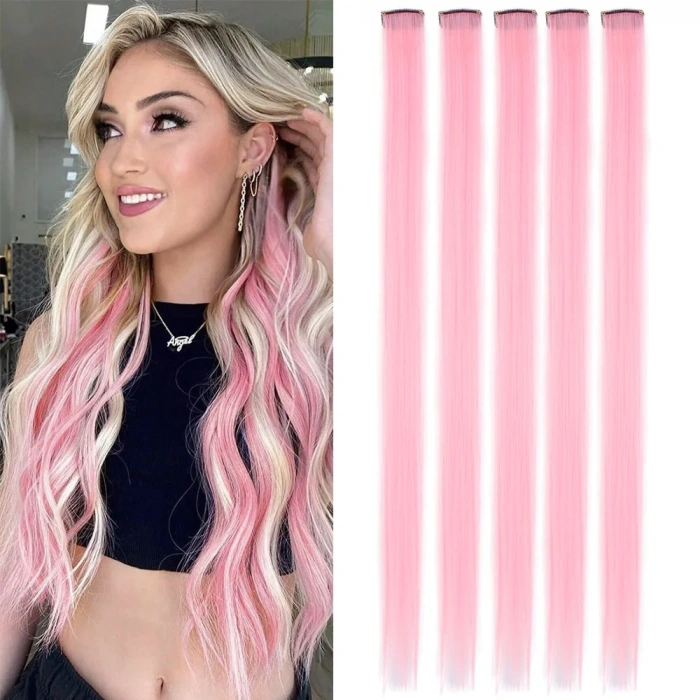 Renkli Sentetik Çıt Çıt - 5 Adet - D30