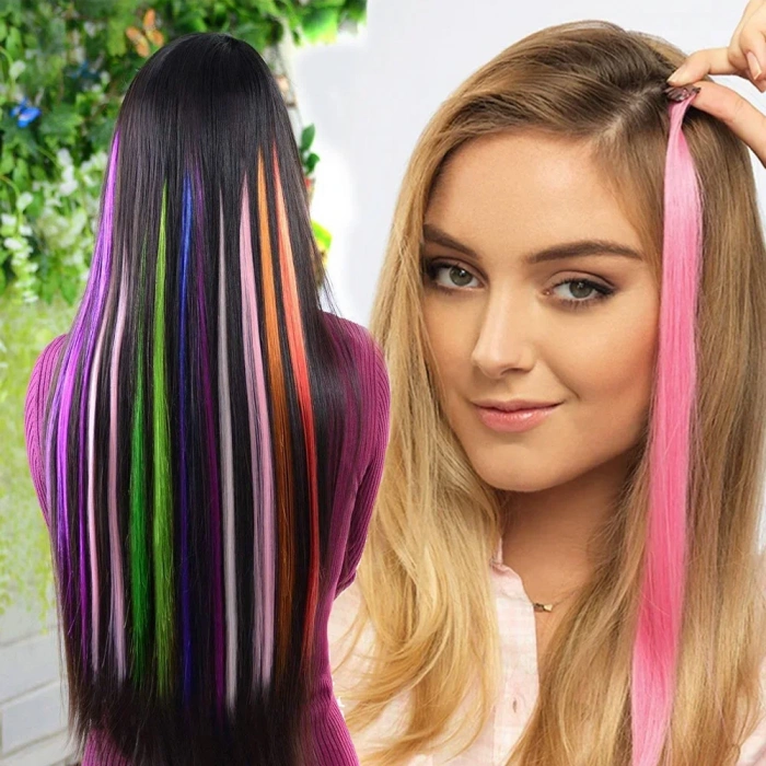 Renkli Sentetik Çıt Çıt - 5 Adet - D34