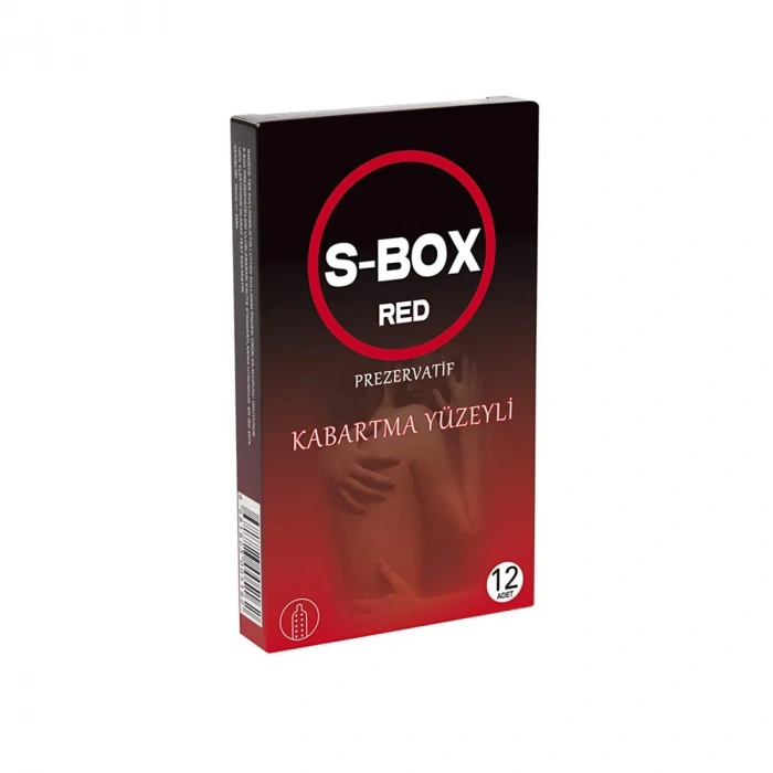 S-Box Red Haz Kabartma Yüzeyli Prezervatif