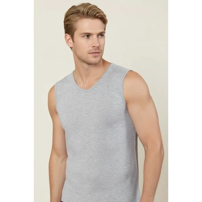 Şahinler Erkek  Sıfır Kol V Yaka Likra Atlet E079