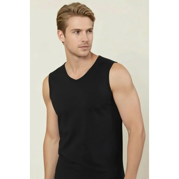 Şahinler Erkek  Sıfır Kol V Yaka Likra Atlet E079