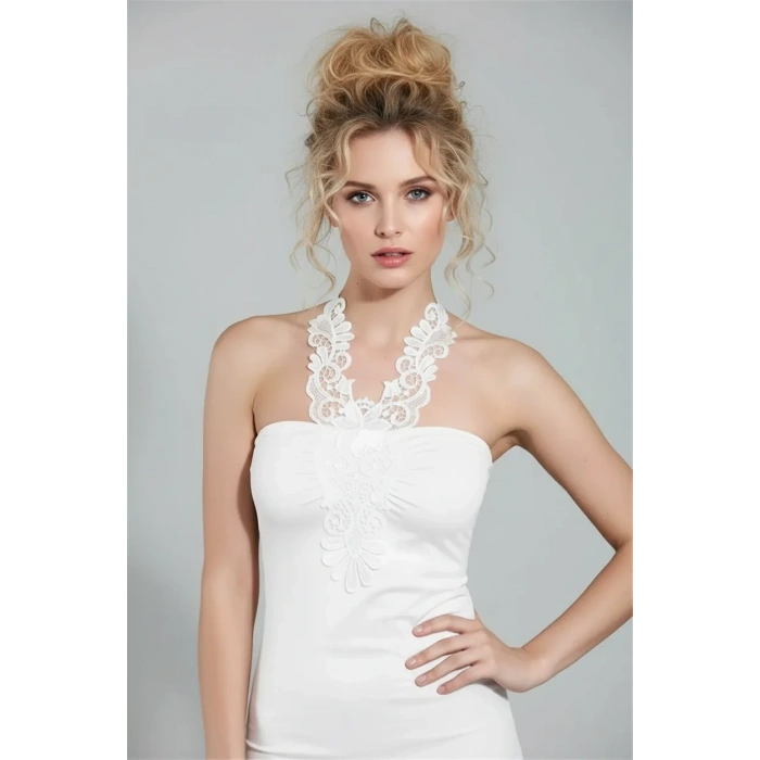 Şahinler Güpürlü Straples Atlet B378