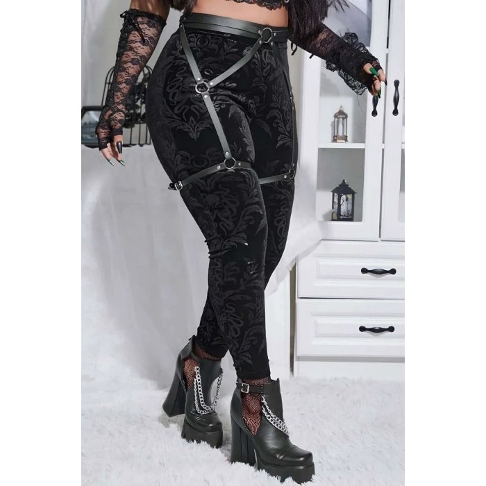 Seksi Deri Jartiyer Harness - APFT956