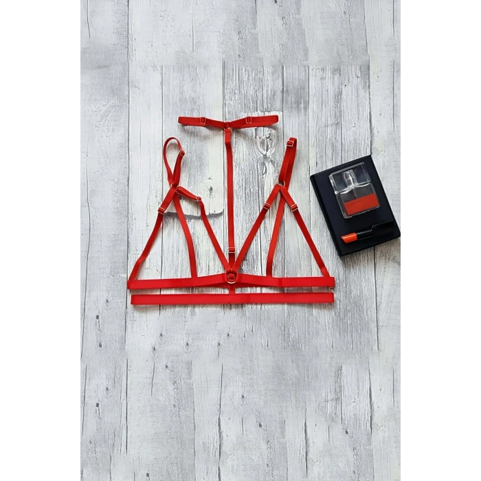 Şık Lastik Harness Sütyen - APFT143
