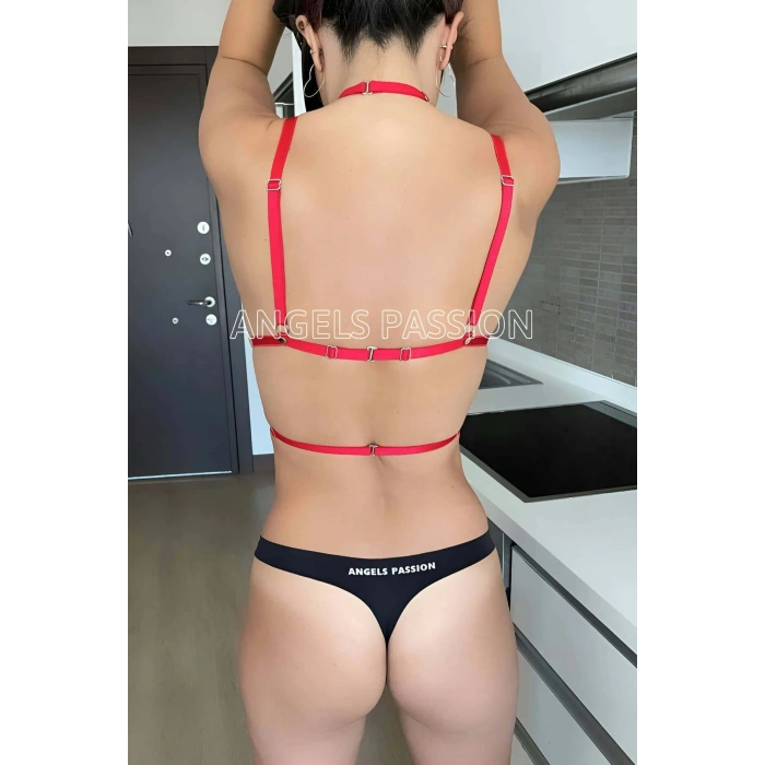 Şık Lastik Harness Sütyen - Brf143