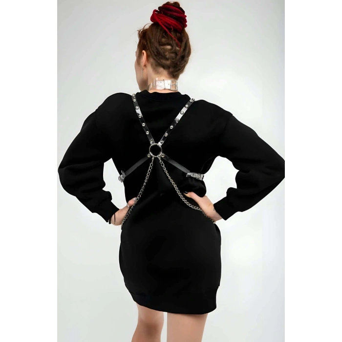 Şık - Şeffaf Kemer Ve Choker Takım - Brf826