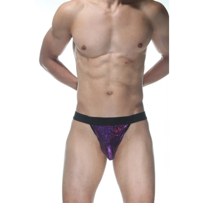 Simli Mor Erkek Tangası