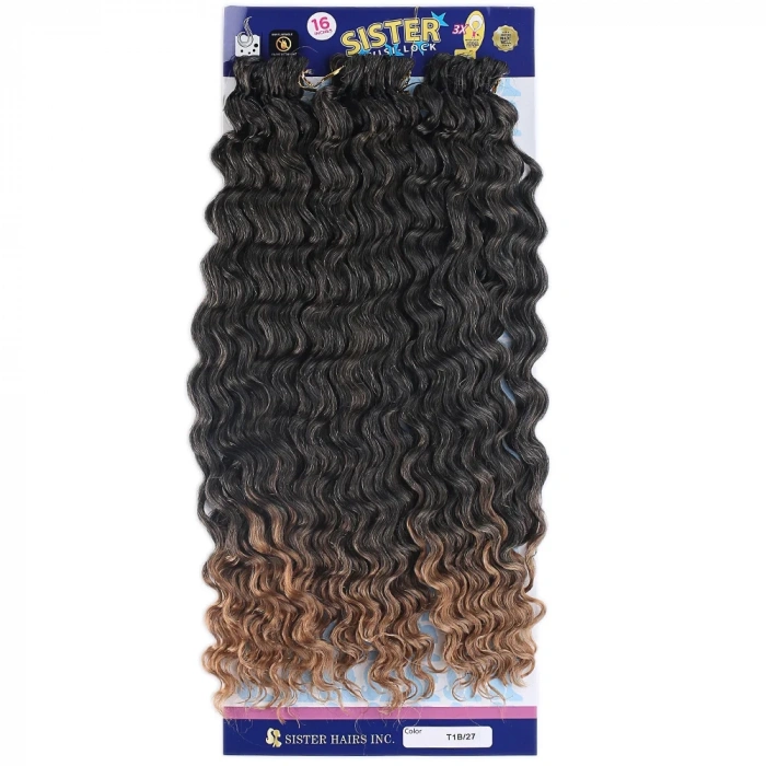 Sister Afro Dalgası Saç - Siyah Karamel Ombreli T1B/27