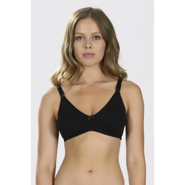 Siyah Dikişsiz Emzirme Sütyeni