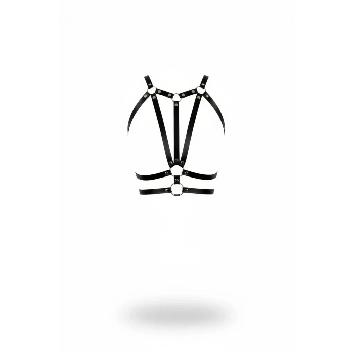 Siyah Kadın Kemer Deri Çoklu Şeritli Vücut Aksesuarı - Brf114