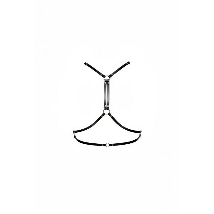 Siyah Kadın Kemer Suni Deri Vücut Aksesuarı - Brf203