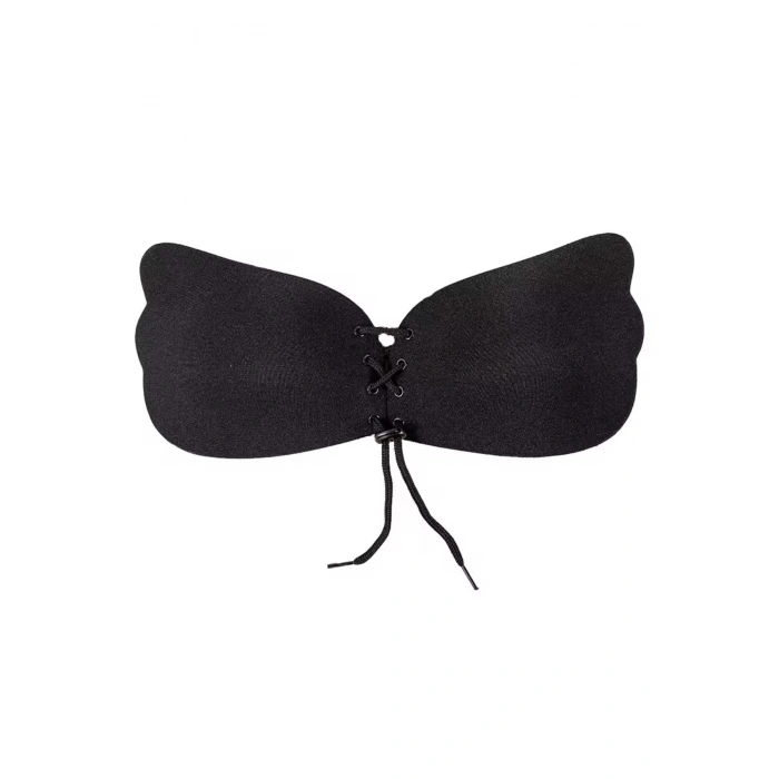 Siyah Yapışkan Kelebek Sütyen-519