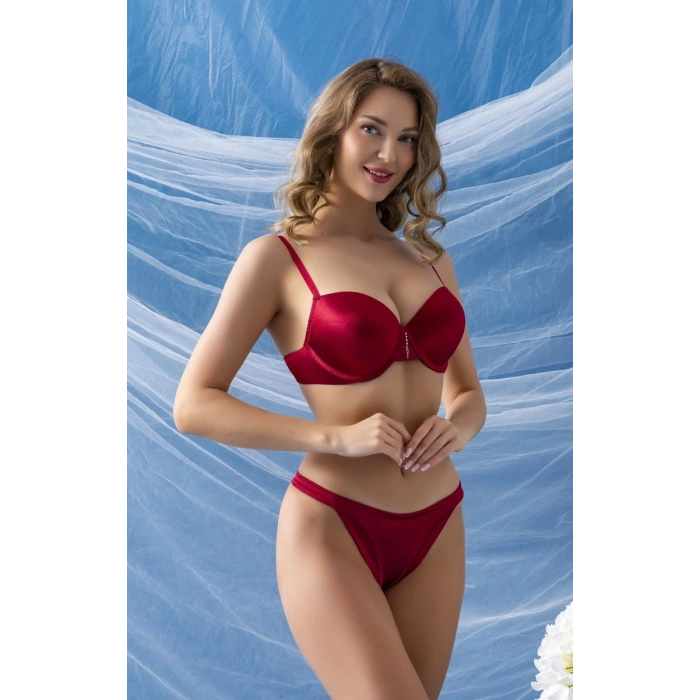 Sütyen Ve Slip Külot Takım Bordo