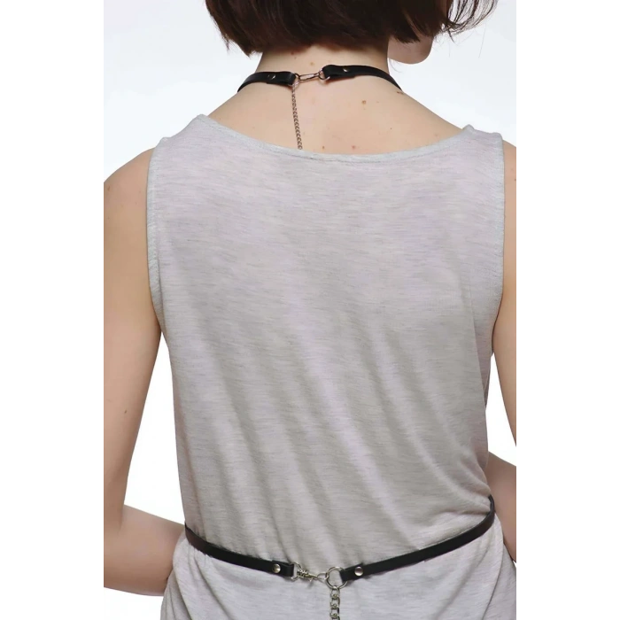 T-Shirt, Gömlek Üzeri Deri Aksesuar - APFT183