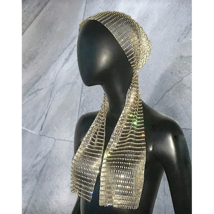 Taşlı Kafa Aksesuarı Kristal Bandana