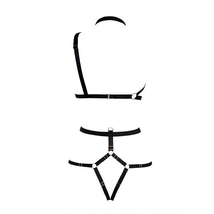 Tek Bacak Bağlantılı Seksi Lastik Harness - APFT375