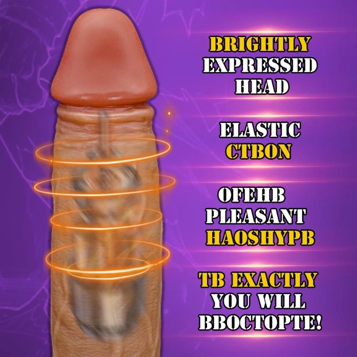 Telefon Kontrollü Hareketli Gerçekçi Dildo Vibratör Esmer