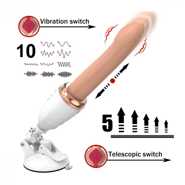 Teleskopik Vibratör Beyaz