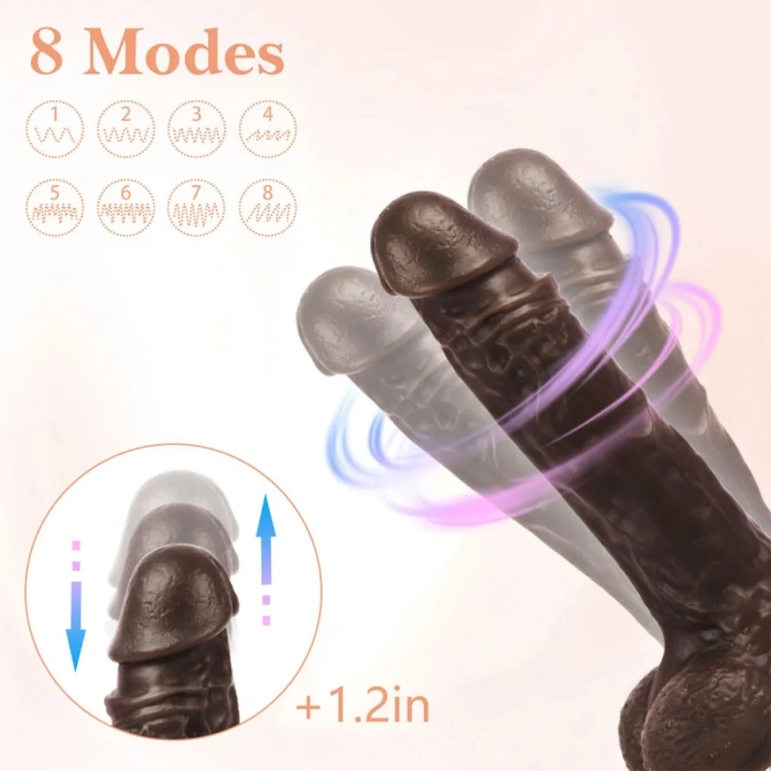 Uzaktan Kumandalı Gerçekçi Dildo Vibratör Siyahi