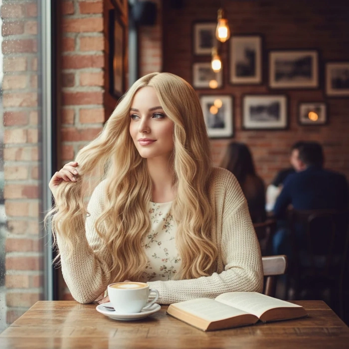 Uzun Su Dalgası Fiber Sentetik Peruk - Balköpüğü