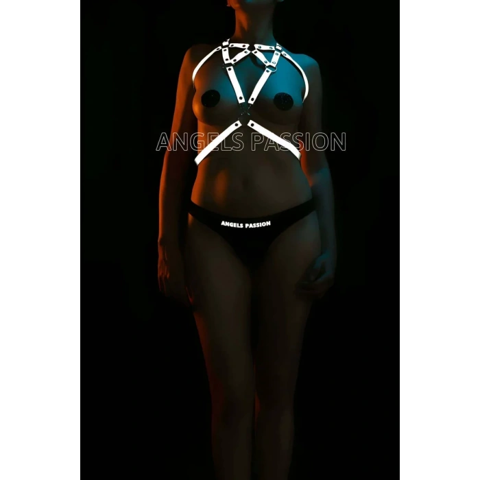 V-Log Elbise Aksesuarları Beyaz Reflektörlü Harness - APFT108