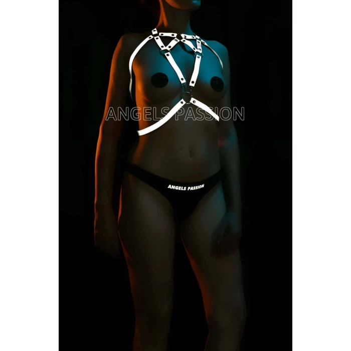 V-Log Elbise Aksesuarları Beyaz Reflektörlü Harness - APFT108