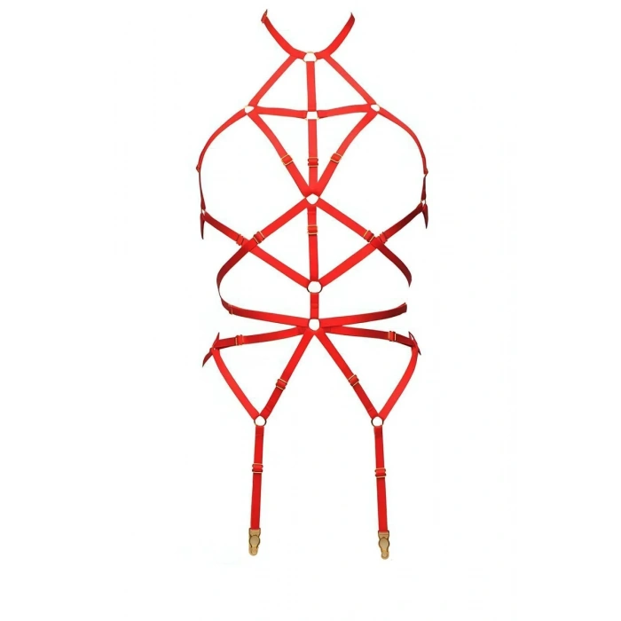 Vücudu Saran Seksi Jartiyer Harness - APFT151