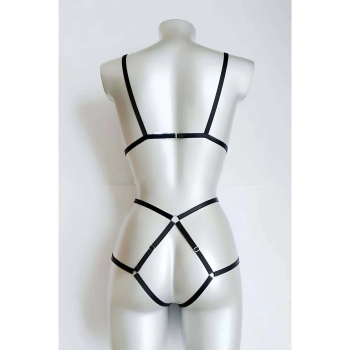 Vücudu Seksi Gösteren Lastik Harness - APFT371