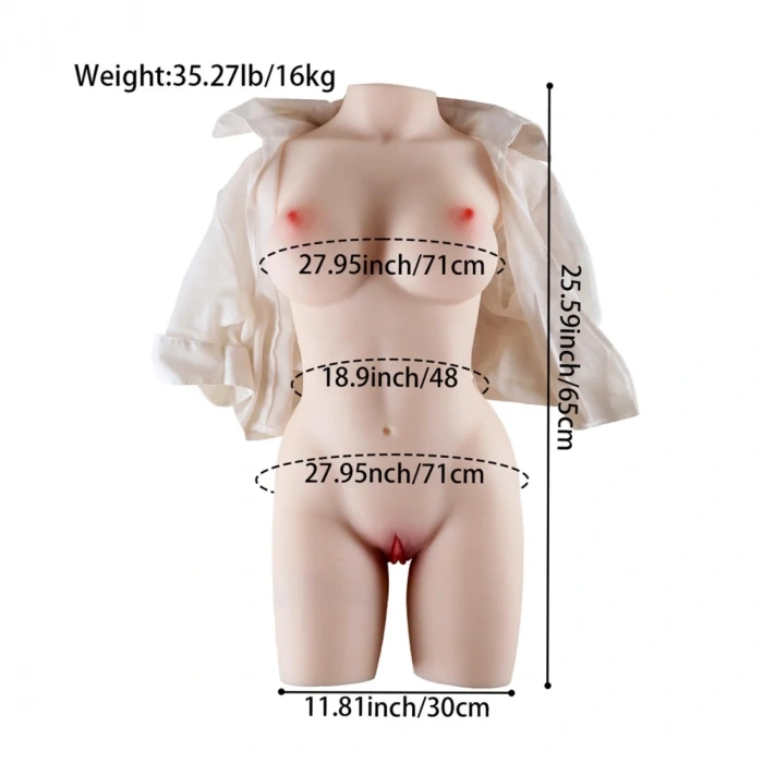 Yarım Vücut Kalçalı Sarışın Realistik Kadın Manken