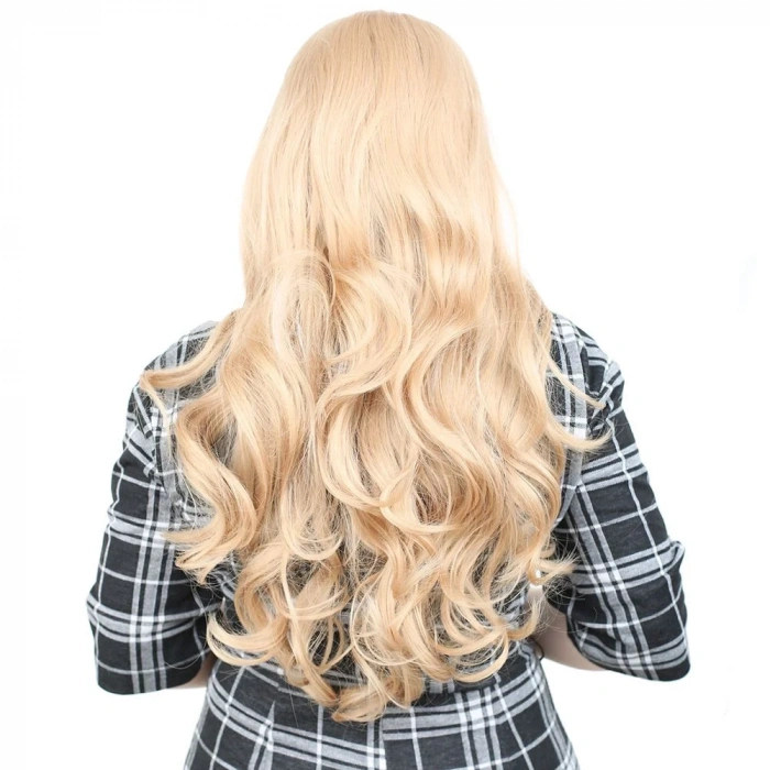 Yoğun Dalgalı Fiber Sentetik Uzun Perçemsiz Peruk - Balköpüğü