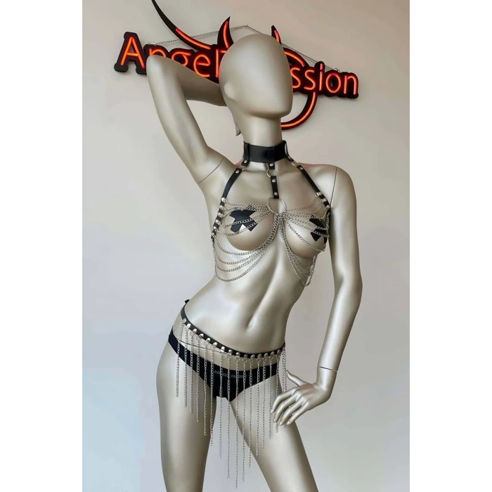 Zincirli Etek ve Büstiyer Takım - APFT462