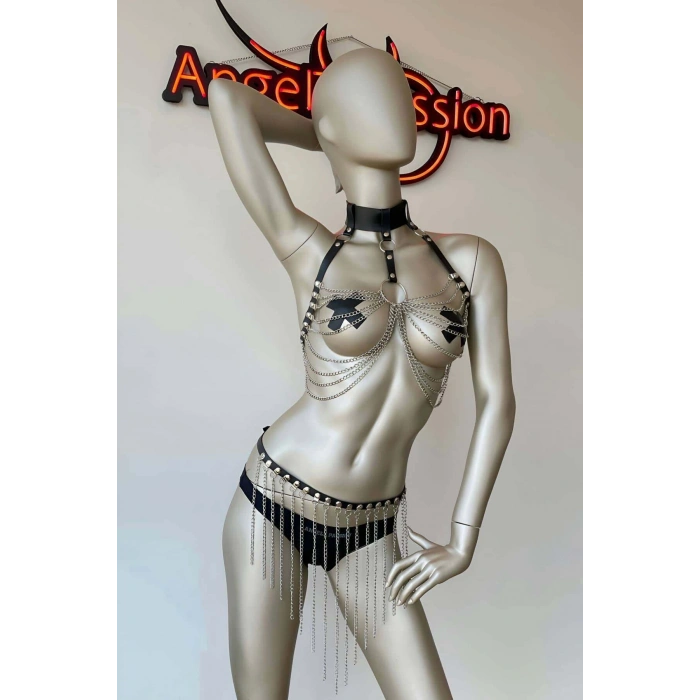 Zincirli Etek Ve Büstiyer Takım - Brf462