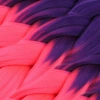 Afrika Örgülük Sentetik Ombreli Saç 100 Gr. - Mor / Neon Pembe